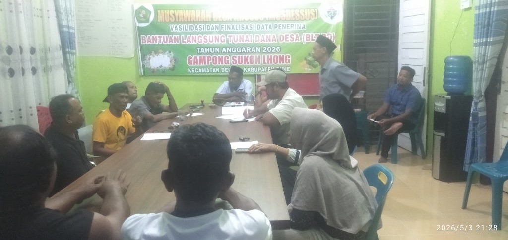Musdessus Validasi dan di alisasi data penerima Bantuan Langsung Tunai dana Desa tahun anggaran 2026